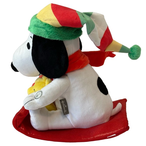Hallmark 2022 Peanuts Collection SLEDDING SNOOPY & WOODSTOCK sound/motion Tested - Picture 3 of 10